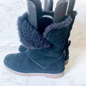 ⭐️ Clarks | Black Suede Sherling Winter Boots